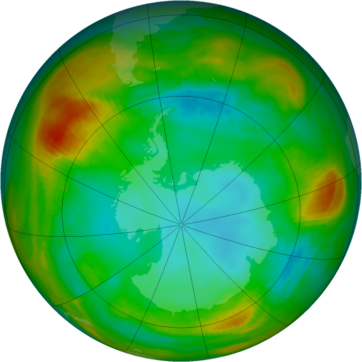 Antarctic ozone map for 28 July 1979